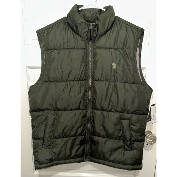 U.S. Polo Assn. Other - U.s. Polo Assn. Olive Green Puffer Vest Size Large NWT